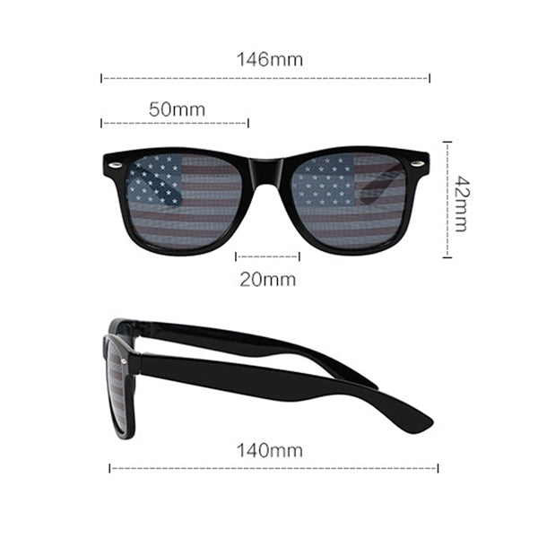 American Flag Print Sunglasses