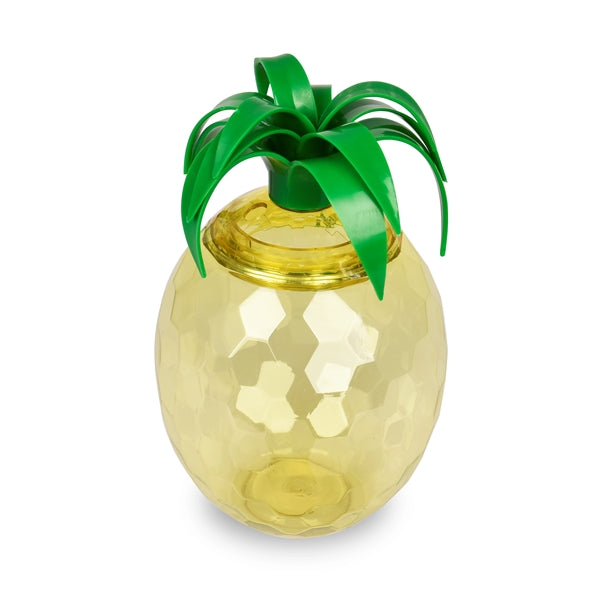 25oz Plastic Pineapple Shaped Drinking Party Cups with Straw