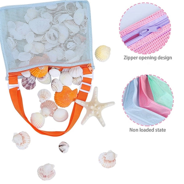 Kids Shell Collecting Bag Beach Totes