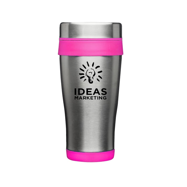 16 oz. Grab-n-Go Stainless Steel Mug (1 Color Imprint)