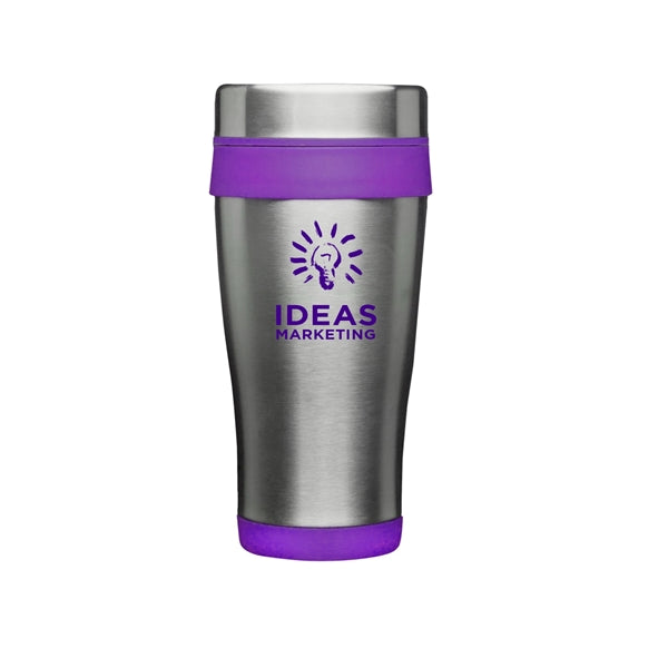 16 oz. Grab-n-Go Stainless Steel Mug (1 Color Imprint)