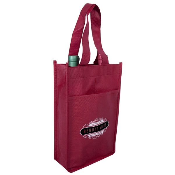 Bouquet Non-Woven Wine Bag (2 Color Imprint)