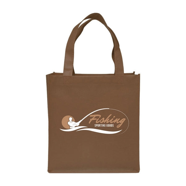 Clipper Non-Woven Grocery Tote Bag (2 Color Imprint)