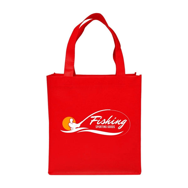Clipper Non-Woven Grocery Tote Bag (2 Color Imprint)
