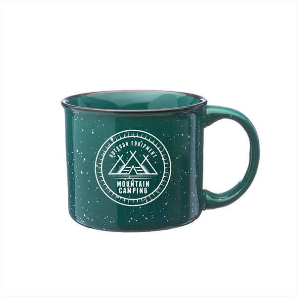 13 oz. Ceramic Campfire Custom Coffee Mug (1 Color Imprint)