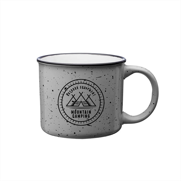 13 oz. Ceramic Campfire Custom Coffee Mug (1 Color Imprint)