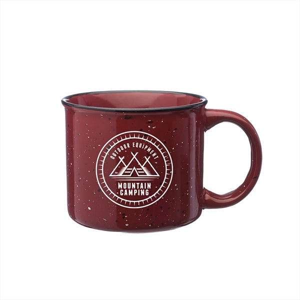 13 oz. Ceramic Campfire Custom Coffee Mug (1 Color Imprint)