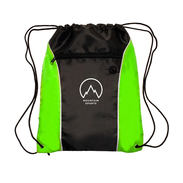 Color Flash Drawstring Backpack (1 Color Imprint)