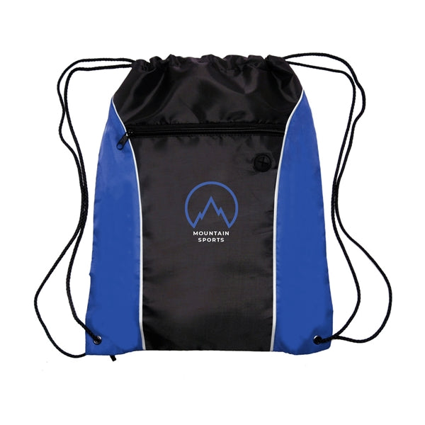 Color Flash Drawstring Backpack (2 Color Imprint)