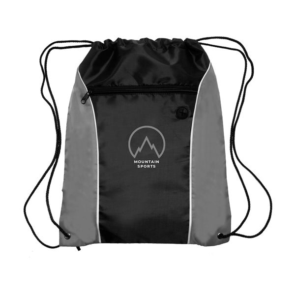Color Flash Drawstring Backpack (2 Color Imprint)