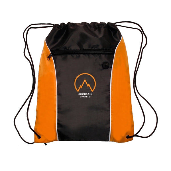 Color Flash Drawstring Backpack (2 Color Imprint)