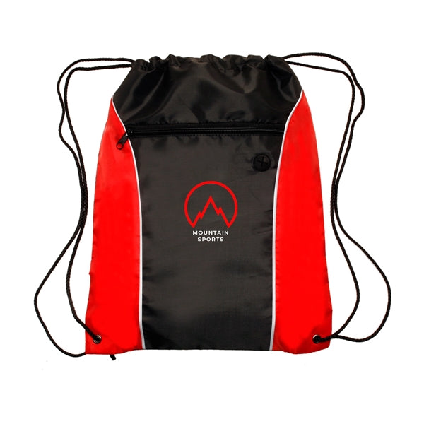 Color Flash Drawstring Backpack (2 Color Imprint)