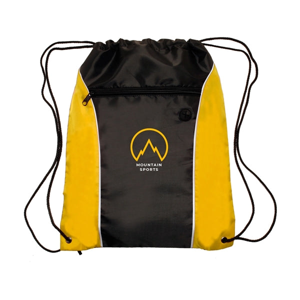 Color Flash Drawstring Backpack (2 Color Imprint)