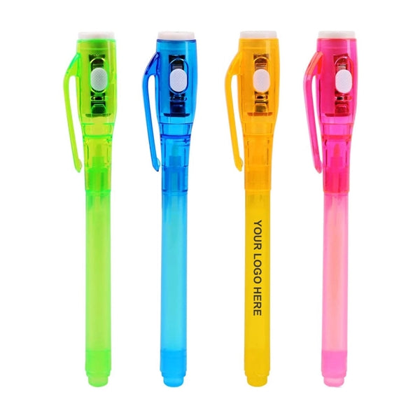 Secrect Invisible Ink Pen with UV Light