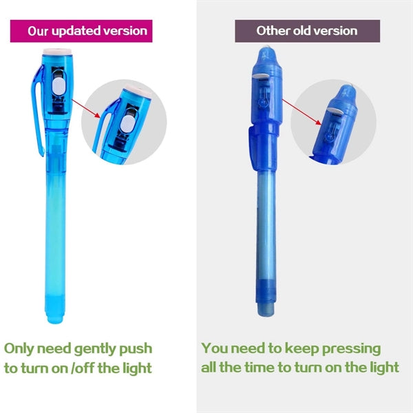 Secrect Invisible Ink Pen with UV Light