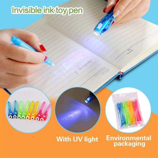 Secrect Invisible Ink Pen with UV Light