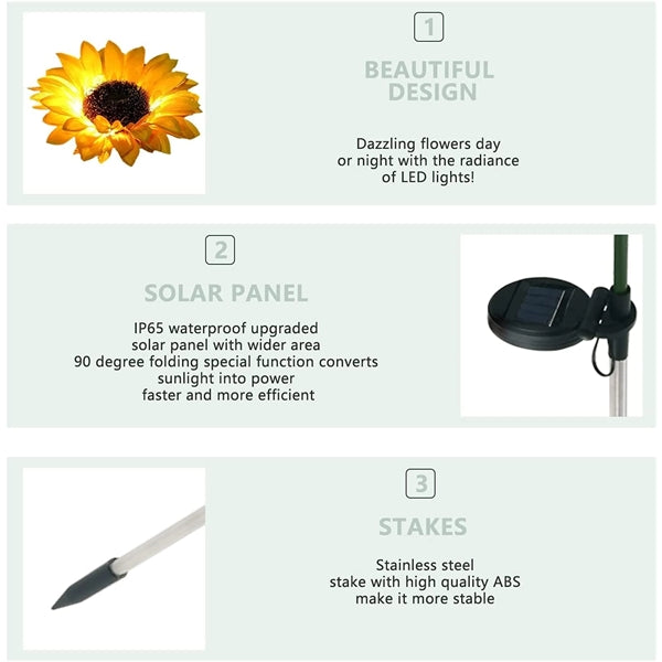 Sunflower Solar Lights