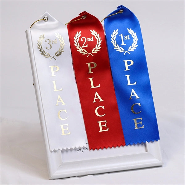2" x 8" Custom Printed Pointed Top Ribbon Award Badges