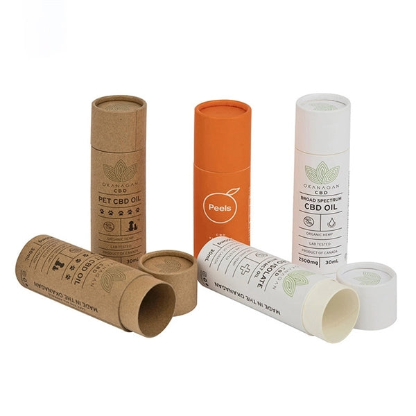 Oil Wine Bottle Cylinder Canister Tube Round Gift Box