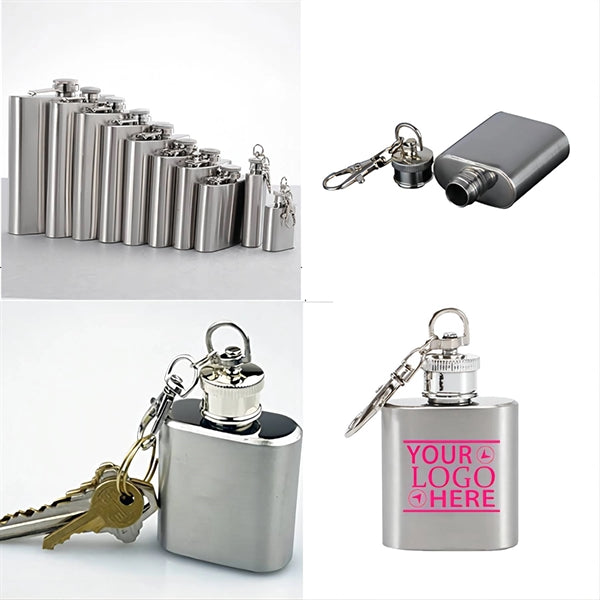 Mini 1oz Flask With Keychain