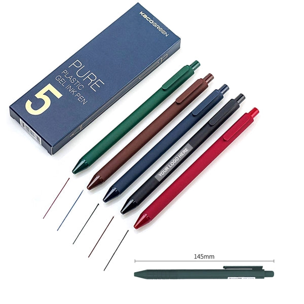 5pcs Retractable Gel Ink Pens Set