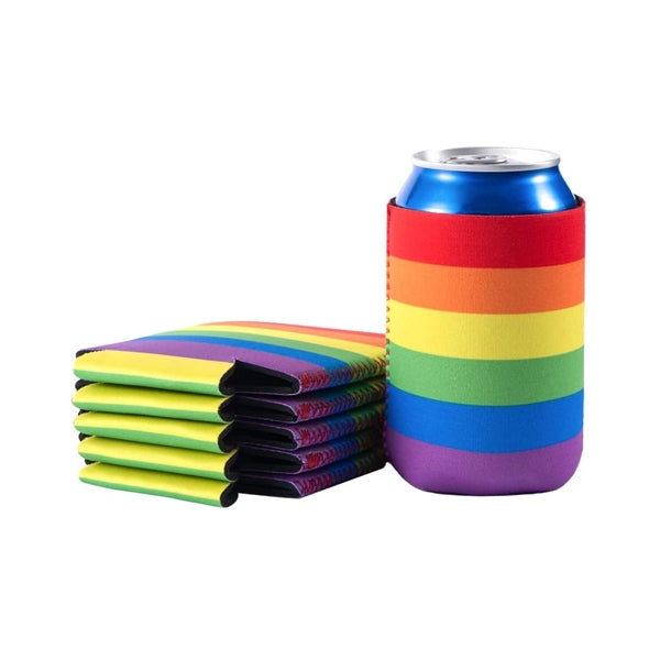 Neoprene Rainbow Can Cooler Sleeve
