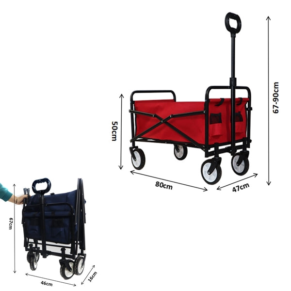 Folding Wagon Utility Outdoor Camping Garden Cart