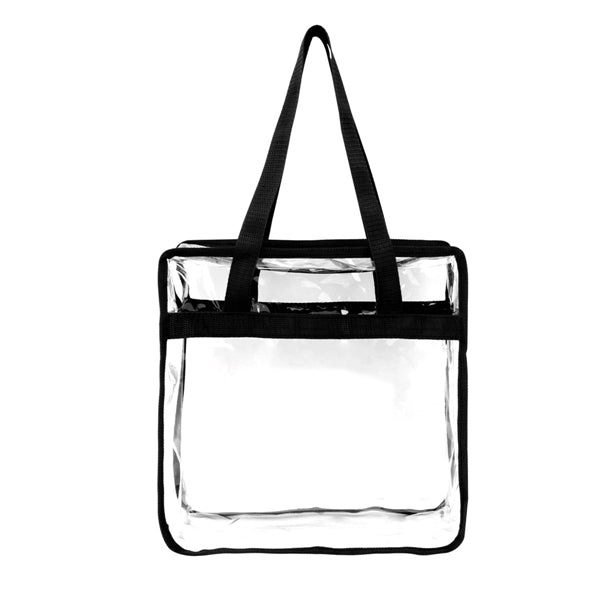 Clear PVC Security Tote Bag with Zipper Closure