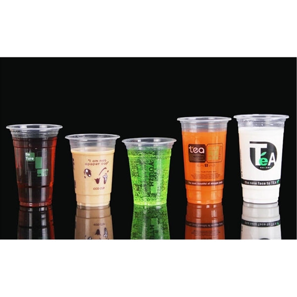 16oz(500ML) Plastic with Lid disposable drinking cups