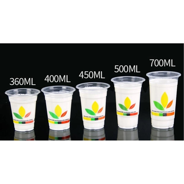 16oz(500ML) Plastic with Lid disposable drinking cups