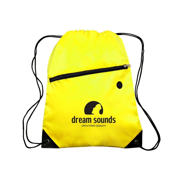 Globe Trotter Drawstring Backpack (1 Color Imprint)