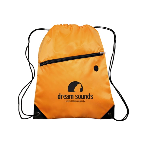 Globe Trotter Drawstring Backpack (1 Color Imprint)