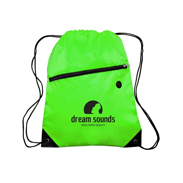 Globe Trotter Drawstring Backpack (1 Color Imprint)