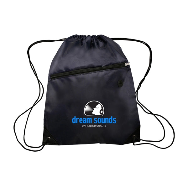 Globe Trotter Drawstring Backpack (2 Color Imprint)