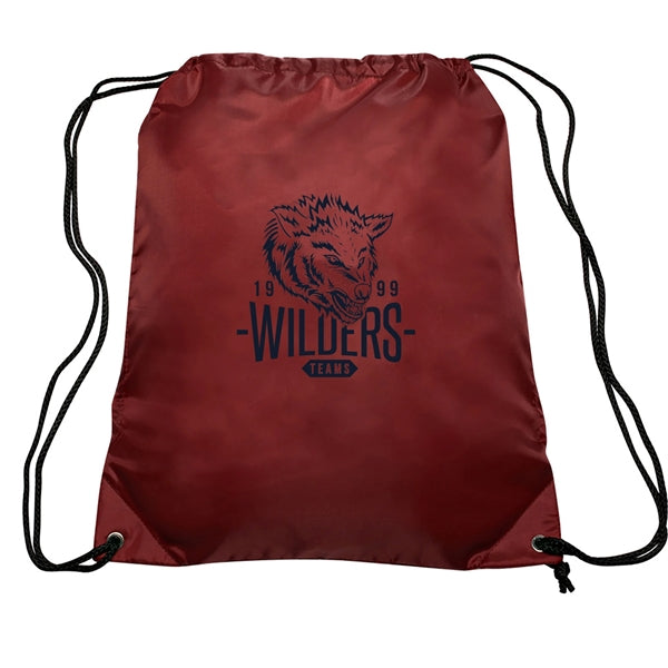 Go-Ez Polyester Drawstring Backpack (1 Color Imprint)