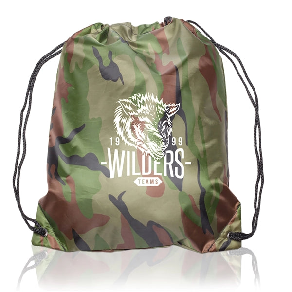 Go-Ez Polyester Drawstring Backpack (1 Color Imprint)