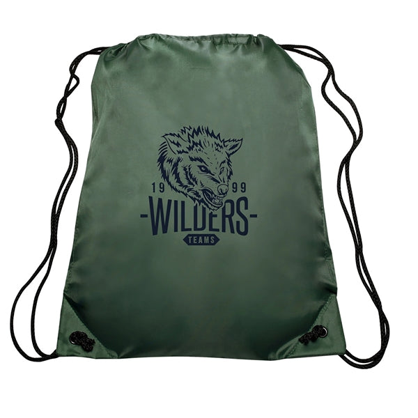 Go-Ez Polyester Drawstring Backpack (1 Color Imprint)