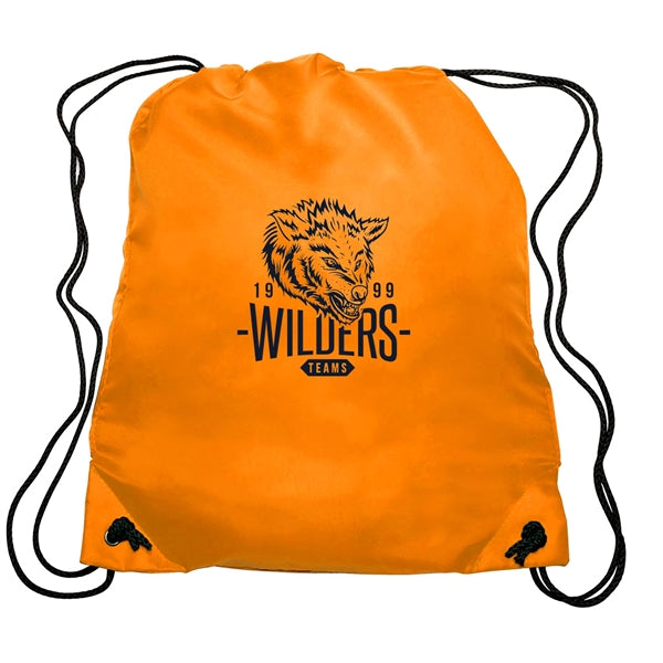 Go-Ez Polyester Drawstring Backpack (1 Color Imprint)