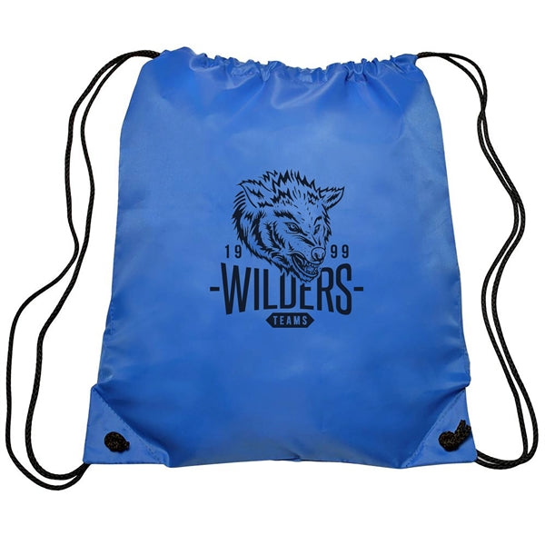 Go-Ez Polyester Drawstring Backpack (1 Color Imprint)