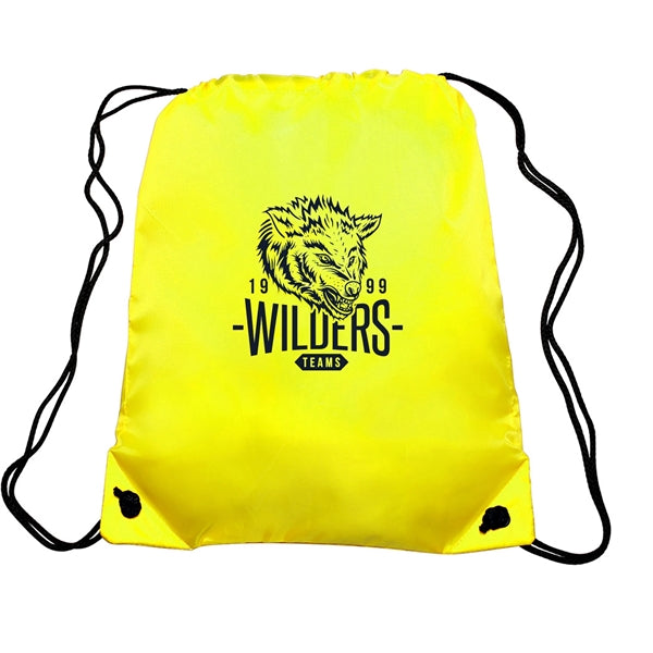 Go-Ez Polyester Drawstring Backpack (1 Color Imprint)
