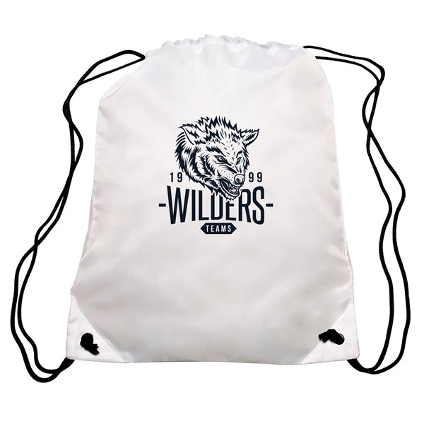 Go-Ez Polyester Drawstring Backpack (1 Color Imprint)
