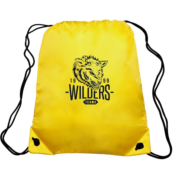 Go-Ez Polyester Drawstring Backpack (1 Color Imprint)
