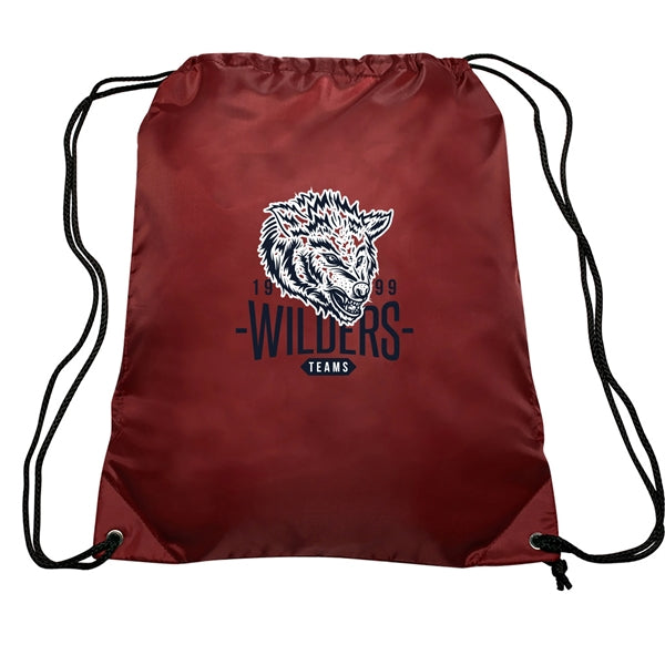 Go-Ez Polyester Drawstring Backpack (2 Color Imprint)