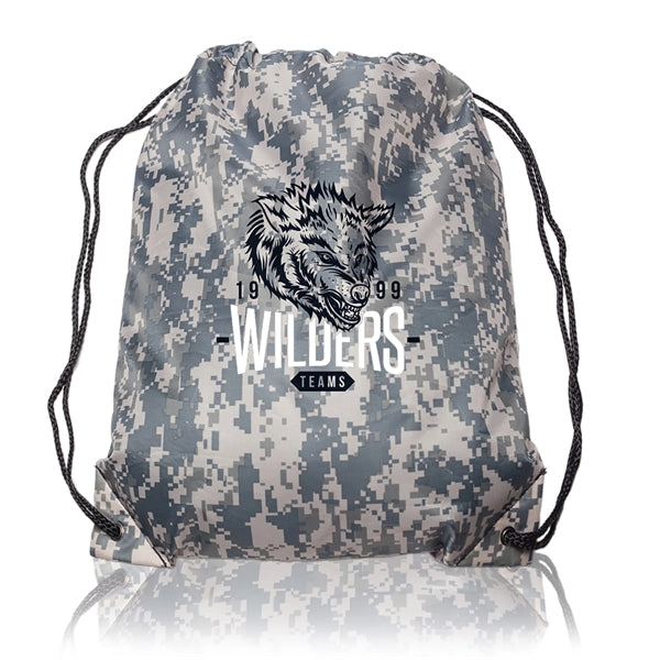 Go-Ez Polyester Drawstring Backpack (2 Color Imprint)