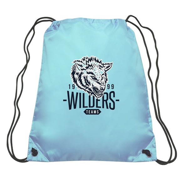 Go-Ez Polyester Drawstring Backpack (2 Color Imprint)