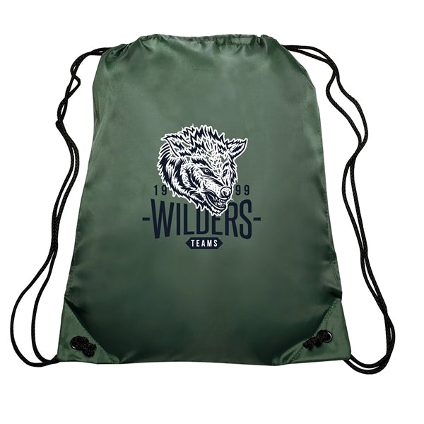 Go-Ez Polyester Drawstring Backpack (2 Color Imprint)