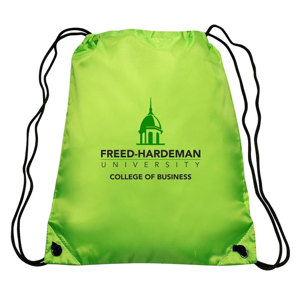 Go-Ez Polyester Drawstring Backpack (2 Color Imprint)