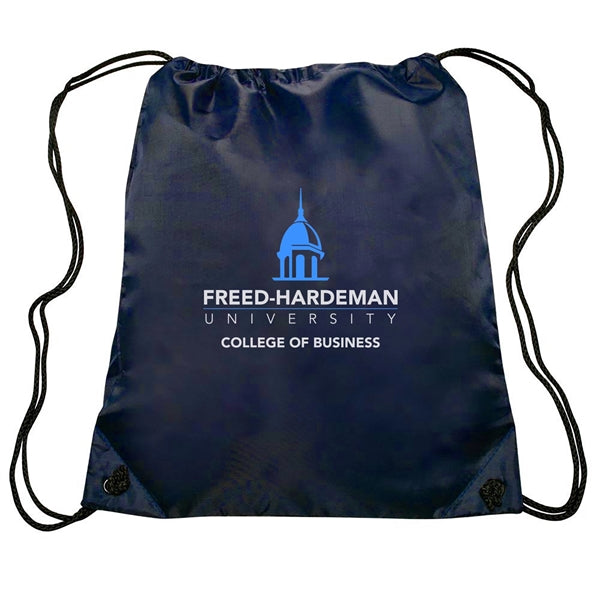 Go-Ez Polyester Drawstring Backpack (2 Color Imprint)