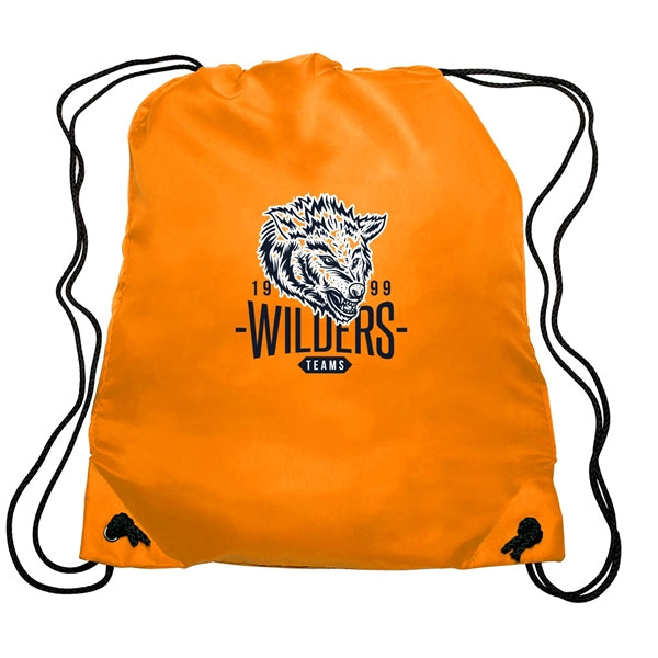 Go-Ez Polyester Drawstring Backpack (2 Color Imprint)