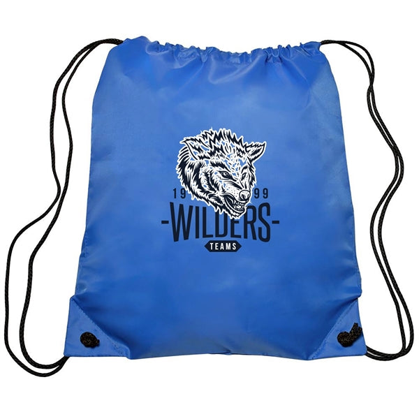 Go-Ez Polyester Drawstring Backpack (2 Color Imprint)